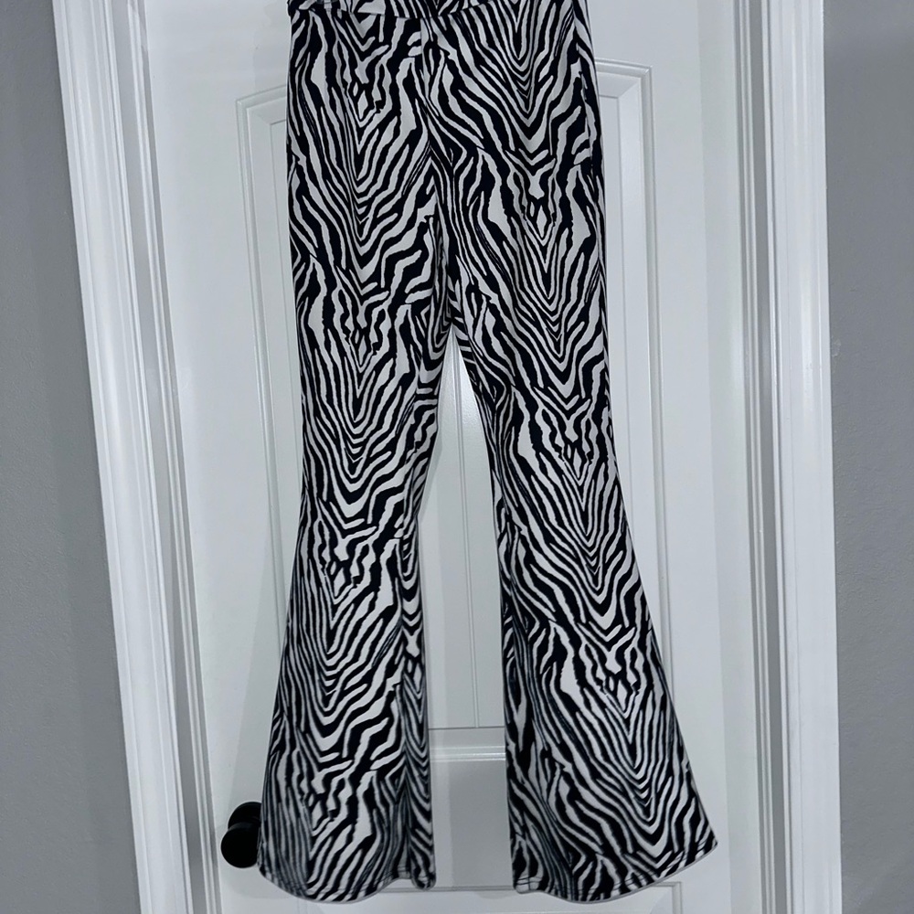 SHEIN Black and White Zebra Print Pants